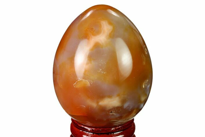 Colorful, Polished Carnelian Agate Egg - Madagascar #172701